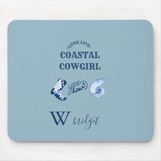 blue coastal cowgirl  mouse pad (Front)