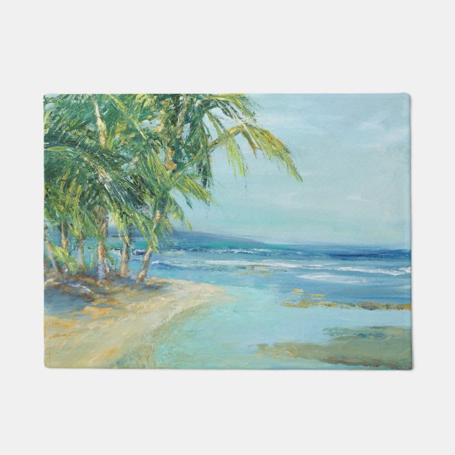 Blue Coastal Lagoon Doormat (Front)