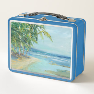Blue Coastal Lagoon Metal Lunch Box