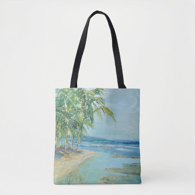 Blue Coastal Lagoon Tote Bag (Front)