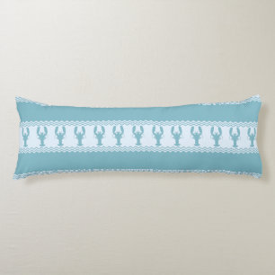 Blue Coastal Lobster Stripes Body Cushion