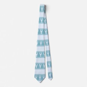 Blue Coastal Lobster Stripes Tie