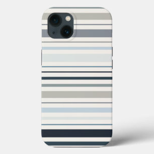 Blue Coastal Stripes iPhone 13 Case