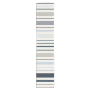 Blue Coastal Stripes Short Table Runner