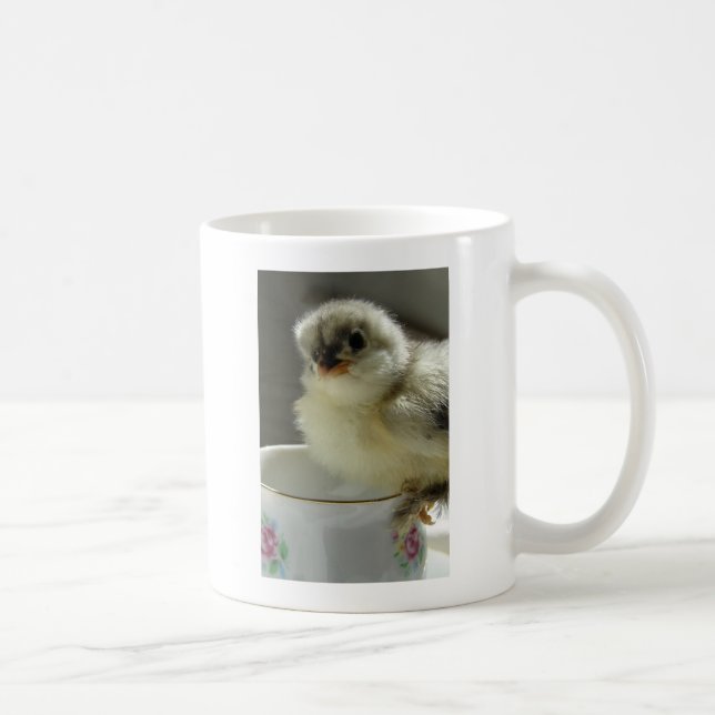 Blue Cochin Chick on Teacup Coffee Mug (Right)