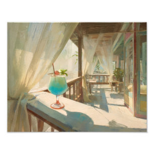 Blue Cocktail Breeze Porch Paradise Moment Photo Print