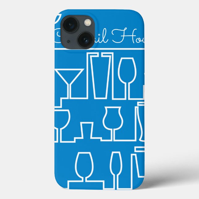 Blue cocktail party Case-Mate iPhone case (Back)