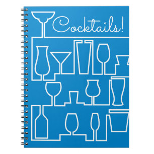 Blue cocktail party notebook