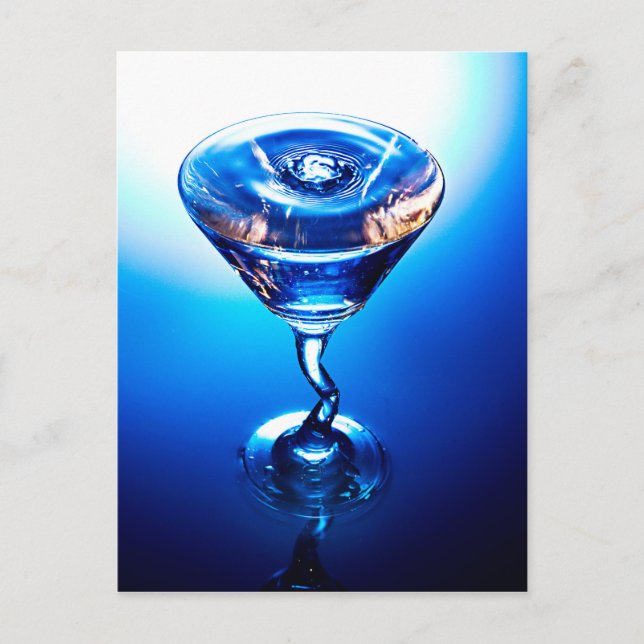 Blue Cocktail Postcard (Front)