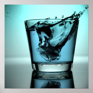 Blue cocktail poster