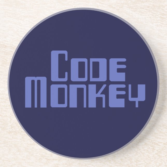 Blue Code Monkey Coaster (Front)