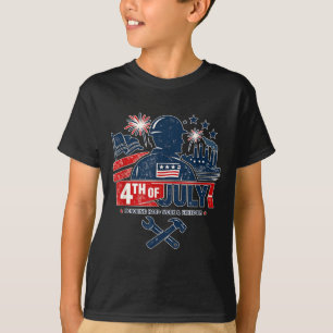 Blue Collar 4th Of July Aamerican Worker Patriotic T-Shirt