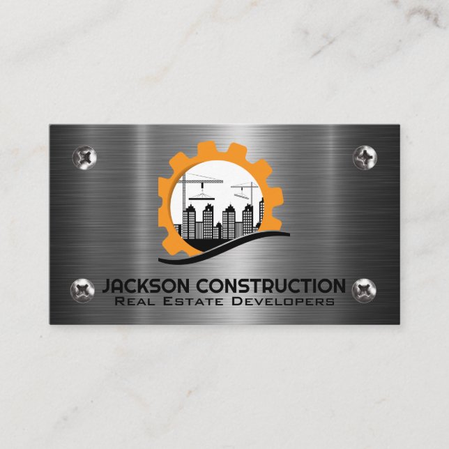 Blue Collar Construction | Builder | Properties Business Card (Front)