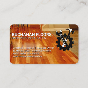 Blue Collar   Hard Wood Floors   Contractor Business Card