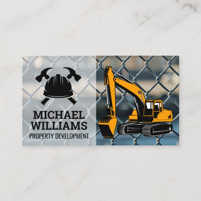 Blue Collar | Heavy Machinery | Construction Business Card (Front)