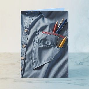 Blue Collar Labour Day  Holiday Card