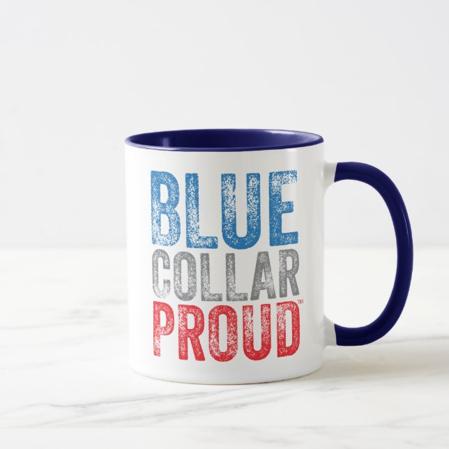 Blue Collar Proud 11oz. Ceramic Coffee Mug (Right)