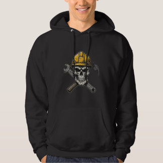 Blue Collar Skull — Work Hard Hoodie