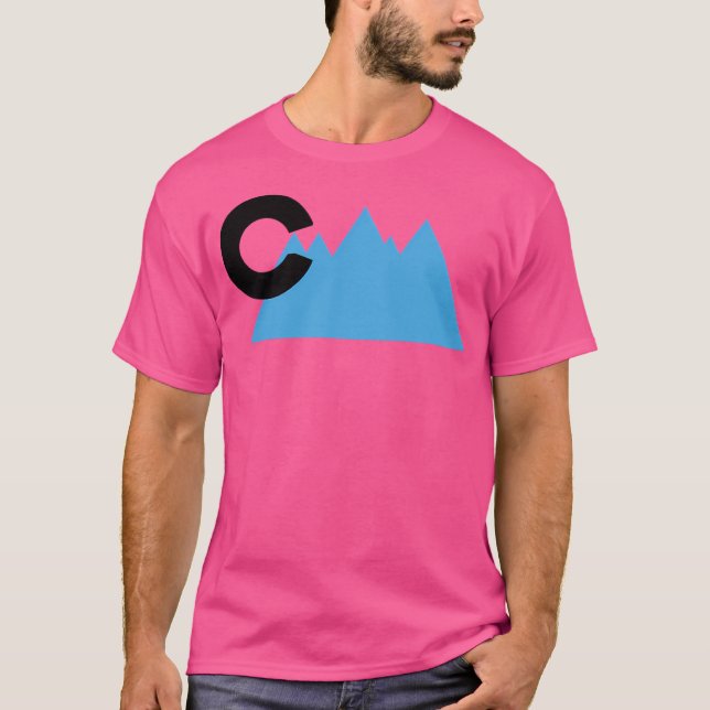 Blue Colorado Mountains Active T-Shirt (Front)