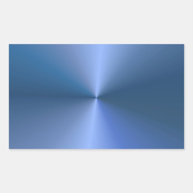 Blue Colour Custom Blank Template Trendy Elegant Rectangular Sticker (Front)