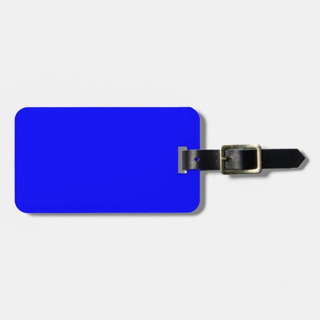 Blue Colour Customised Designer Luggage Tag (Front Horizontal)
