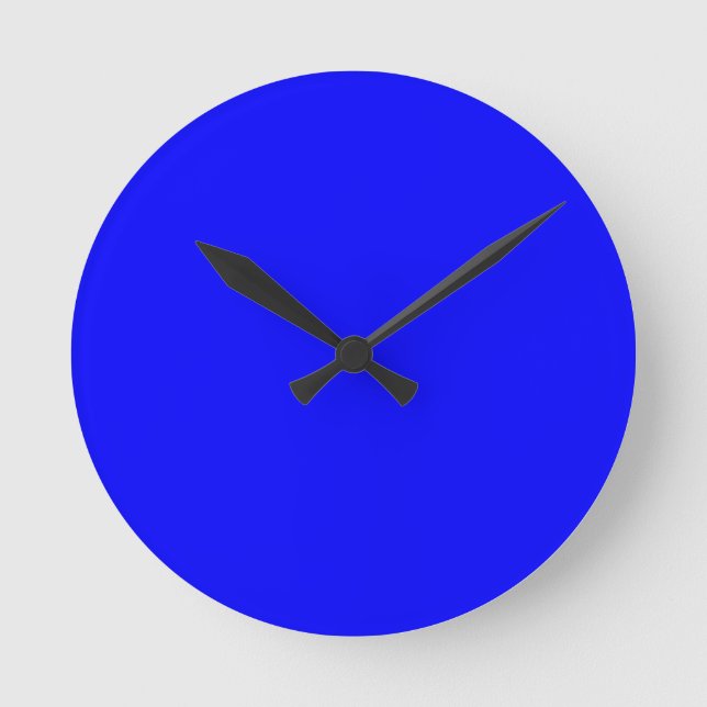 Blue Colour Customised Designer Round Clock (Front)
