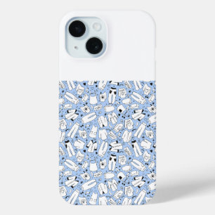 Blue colour doodle design back cover