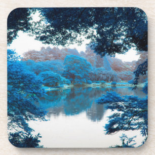 Blue colour effected cool, unique nature, lake coaster