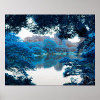 Blue colour effected cool, unique nature, lake