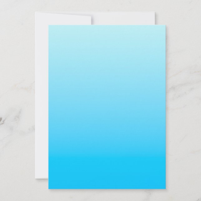 Blue colour gradient background invitation (Front)