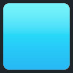 Blue colour gradient square sticker<br><div class="desc">Blue colour gradient background.</div>