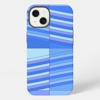 Blue Colours Wavy Rectangles iPhone 13 Case