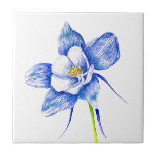 Blue Columbine Tile