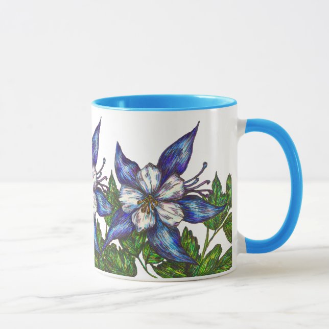 blue columbines mug (Right)