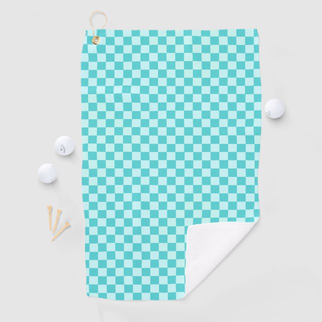 Blue Combination Classic Chequerboard by STaylor Golf Towel (InSitu)