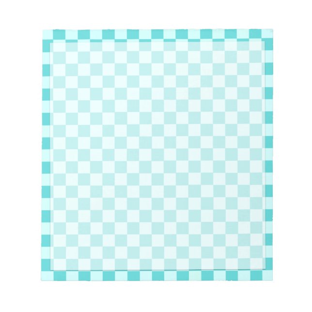 Blue Combination Classic Chequerboard by STaylor Notepad (Front)