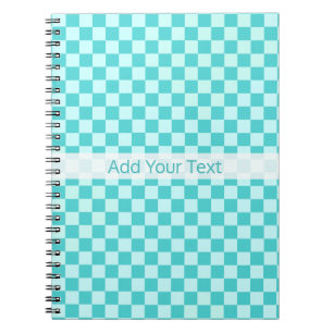 Blue Combination Classic Chequerboard by STaylor Spiral Notebook