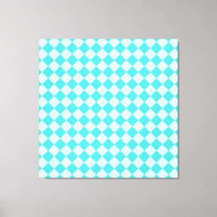 Blue Combination Diamond Pattern by Shirley Taylor Canvas Print