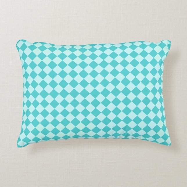 Blue Combination Diamond Pattern by Shirley Taylor Decorative Cushion (Front)