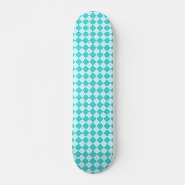 Blue Combination Diamond Pattern by Shirley Taylor Skateboard (Front)