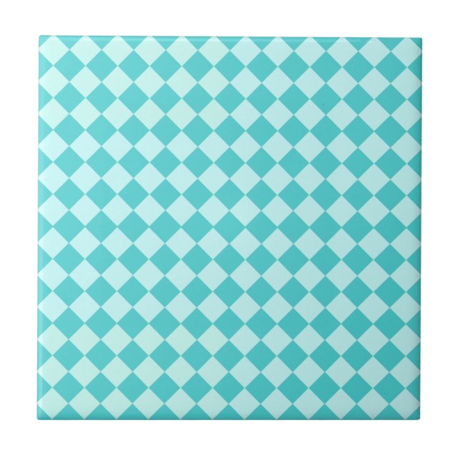 Blue Combination Diamond Pattern by Shirley Taylor Tile (Front)