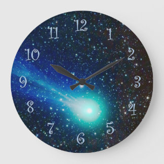 Blue Comet Large Clock