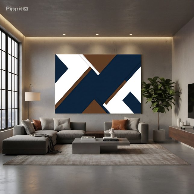 Blue Composition Canvas Print (Creator Uploaded)