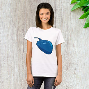 Blue Computer Mouse Womens T-Shirt