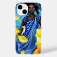Blue concept mermaid illustration phone case