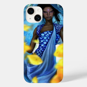 Blue concept mermaid illustration phone case
