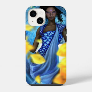 Blue concept mermaid illustration phone case