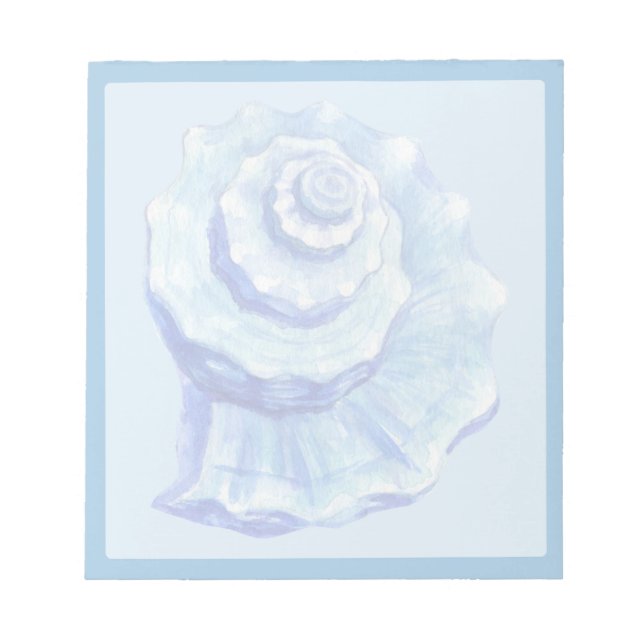 Blue Conch Shell Notepad (Front)
