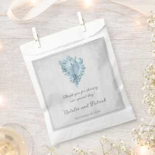 Blue Conch Shell Wedding Favour Bags