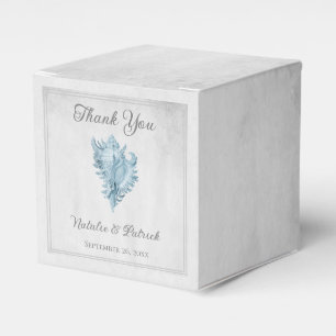 Blue Conch Shell Wedding Favour Boxes
